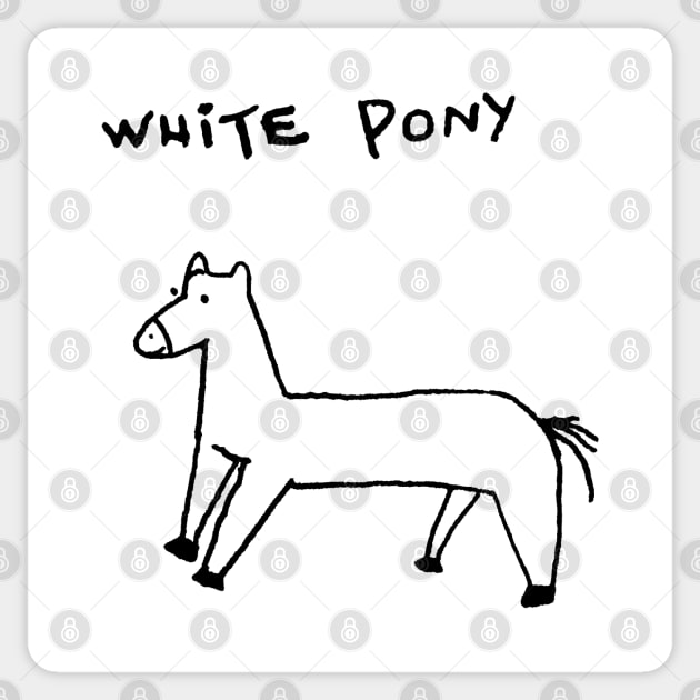 White Pony Sticker by Henrico